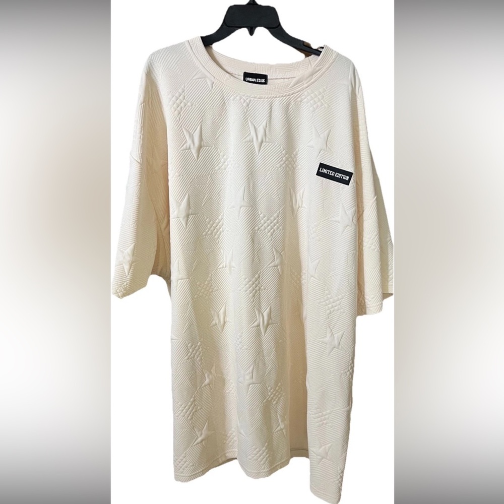 Urban Edge Men's T- Shirt Beige. Big and Tall. Size 5XL.